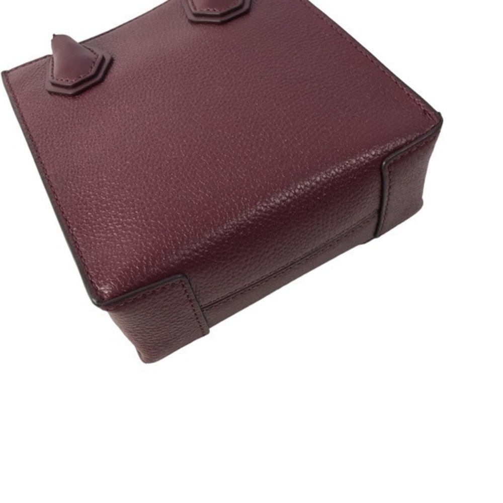New Michael Kors Mercer Extra Small Crossbody Bag in Burgundy Pebbled Leather - Picture 9 of 12